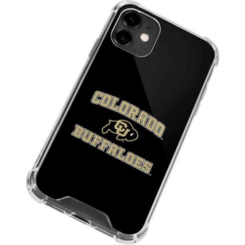 University of Colorado CU Logo on Gold iPhone 12 Clear Case