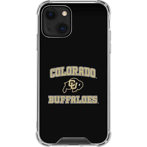 University of Colorado CU Logo on Gold iPhone 13 Clear Case