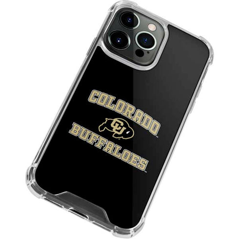 University of Colorado CU Logo on Gold iPhone 13 Pro Clear Case