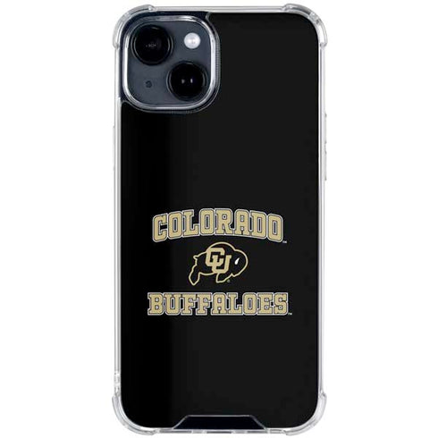 University of Colorado CU Logo on Gold iPhone 14 Plus Clear Case