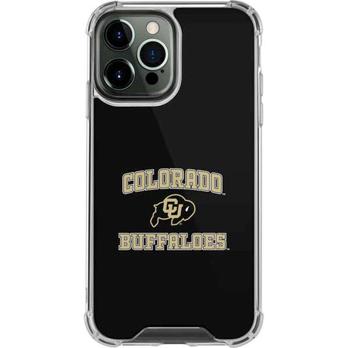 University of Colorado CU Logo on Gold iPhone 14 Pro Max Clear Case