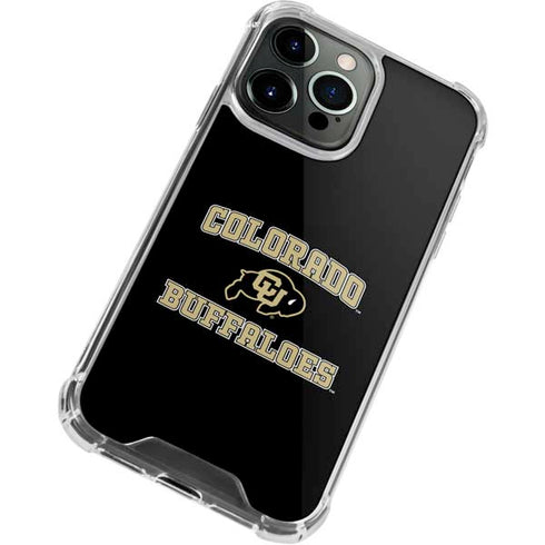 University of Colorado CU Logo on Gold iPhone 14 Pro Max Clear Case