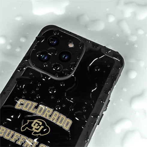 University of Colorado CU Logo on Gold iPhone 14 Pro Max Waterproof Case