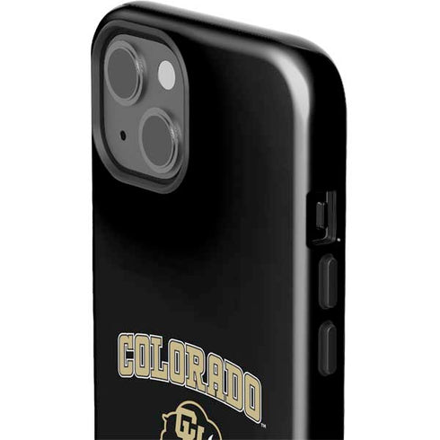 University of Colorado CU Logo on Gold iPhone 15 Impact Case