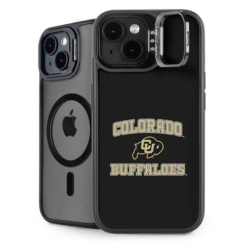 University of Colorado CU Logo on Gold iPhone 15 Kickstand Case
