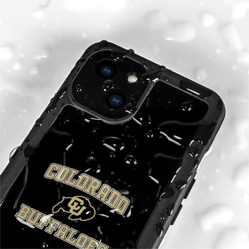 University of Colorado CU Logo on Gold iPhone 15 Plus Waterproof Case