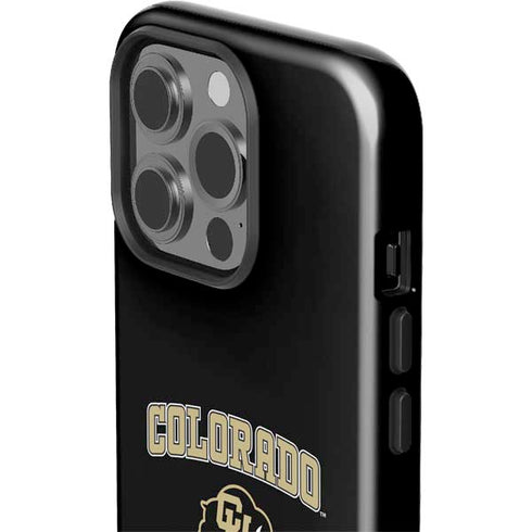 University of Colorado CU Logo on Gold iPhone 15 Pro Impact Case
