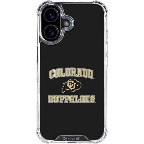 University of Colorado CU Logo on Gold iPhone 16 Plus Clear Case