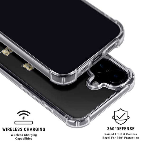 University of Colorado CU Logo on Gold iPhone 16 Plus Clear Case