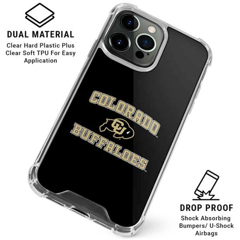 University of Colorado CU Logo on Gold iPhone 16 Pro Max Clear Case