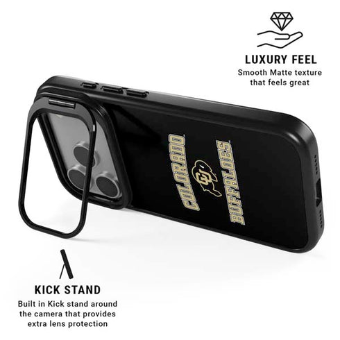 University of Colorado CU Logo on Gold iPhone 17 Pro Kickstand Case