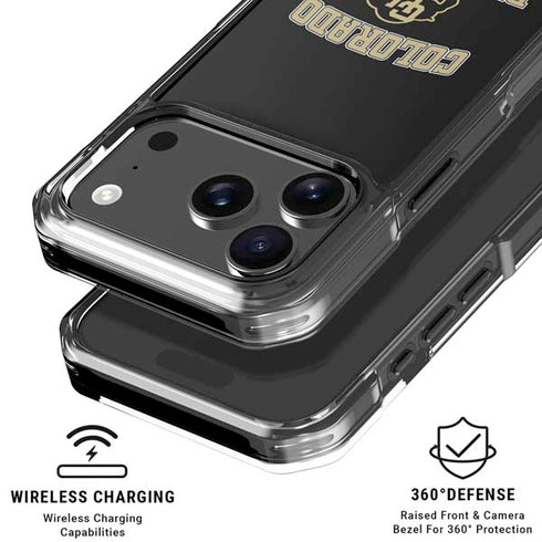 University of Colorado CU Logo on Gold iPhone 17 Pro Max Clear Case