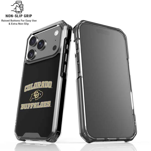 University of Colorado CU Logo on Gold iPhone 17 Pro Max Clear Case