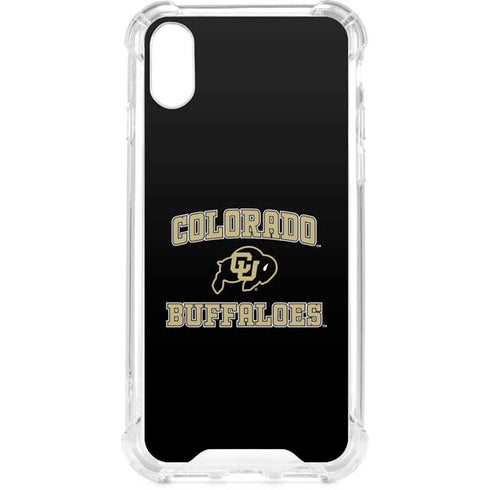 University of Colorado CU Logo on Gold iPhone XS Clear Case