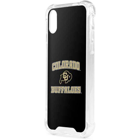 University of Colorado CU Logo on Gold iPhone XS Clear Case