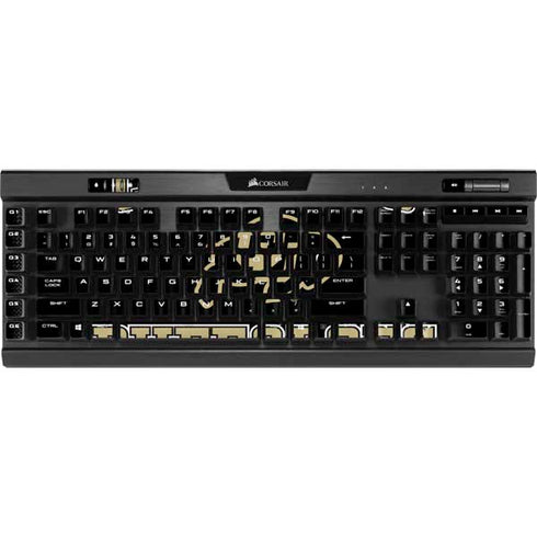 University of Colorado CU Logo on Gold K95 RGB PLATINUM Mechanical Gaming Keyboard Skin
