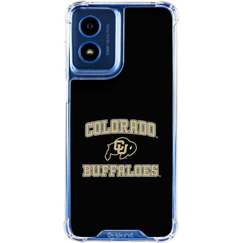 University of Colorado CU Logo on Gold Moto G 5G (2024) Clear Case