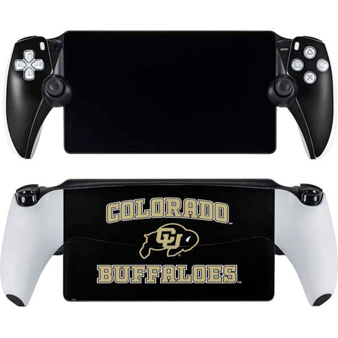 University of Colorado CU Logo on Gold PlayStation Portal Remote Player Skin