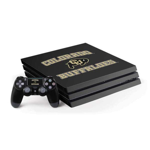 University of Colorado CU Logo on Gold PlayStation PS4 Skins