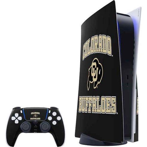 University of Colorado CU Logo on Gold PS5 Bundle Skin