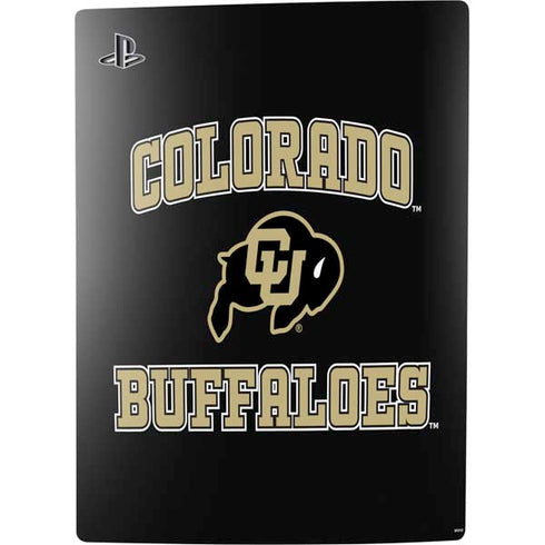 University of Colorado CU Logo on Gold PS5 Console Skin