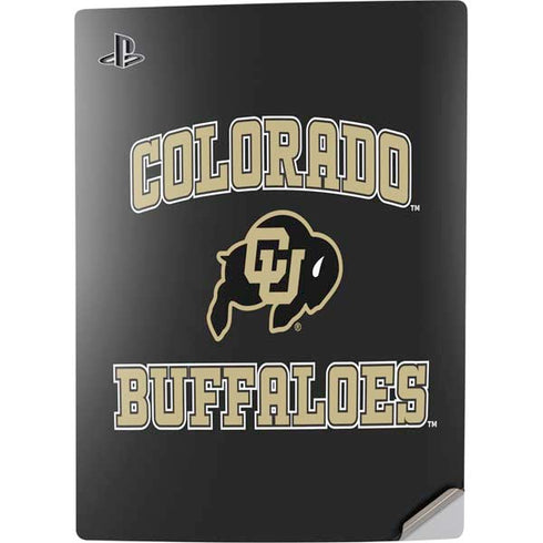 University of Colorado CU Logo on Gold PS5 Digital Edition Console Skin