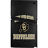 University of Colorado CU Logo on Gold PS5 Pro Console Skin