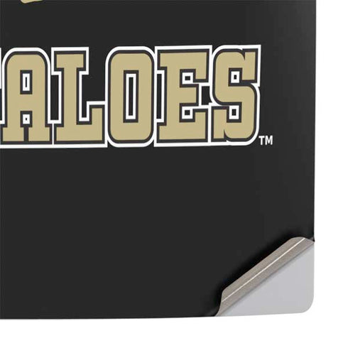 University of Colorado CU Logo on Gold PS5 Pro Console Skin