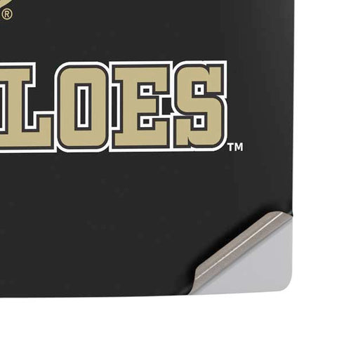 University of Colorado CU Logo on Gold PS5 Pro Disk Console Skin