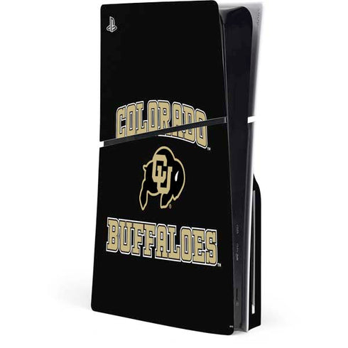 University of Colorado CU Logo on Gold PlayStation PS5 Skins