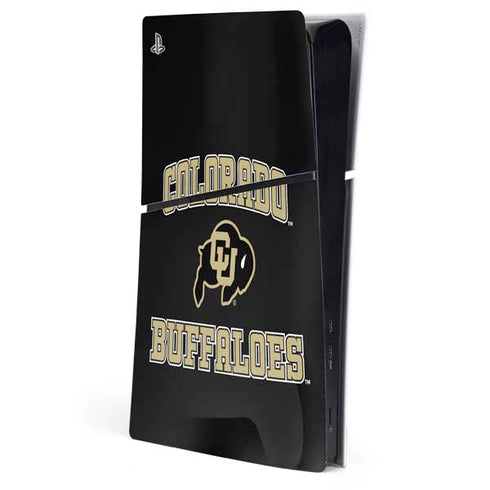 University of Colorado CU Logo on Gold PS5 Slim Digital Edition Console Skin