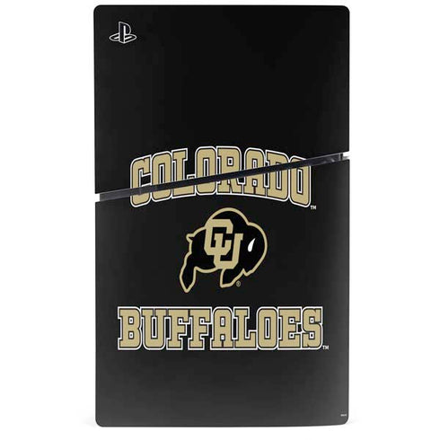 University of Colorado CU Logo on Gold PS5 Slim Digital Edition Console Skin