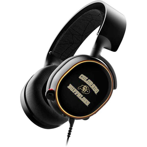 University of Colorado CU Logo on Gold SteelSeries Arctis 5 Skin