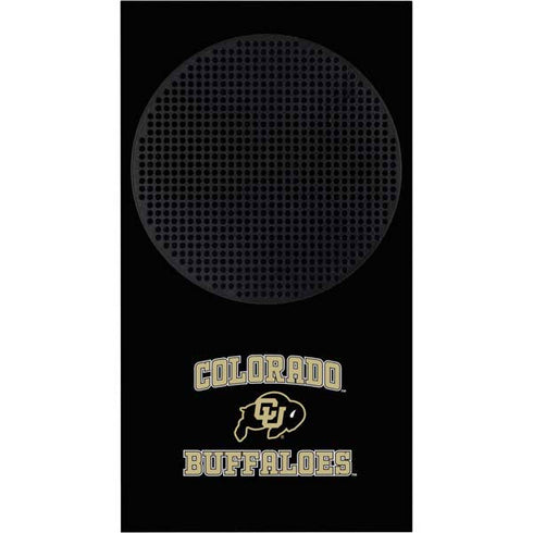 University of Colorado CU Logo on Gold Xbox Series S Console Skin