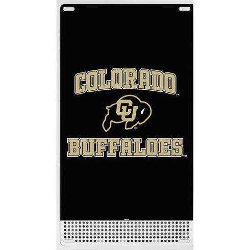 University of Colorado CU Logo on Gold Xbox Series S Console Skin