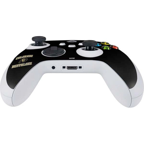 University of Colorado CU Logo on Gold Xbox Series S Controller Skin
