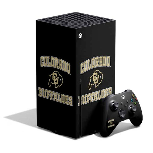 University of Colorado CU Logo on Gold Xbox Series X Bundle Skin