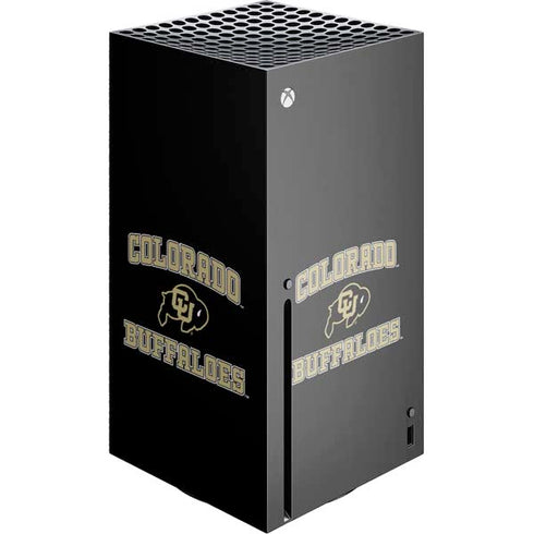 University of Colorado CU Logo on Gold Xbox Series X Console Skin