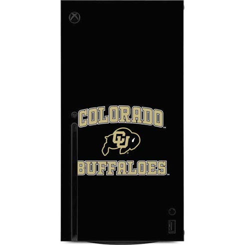 University of Colorado CU Logo on Gold Xbox Series X Console Skin