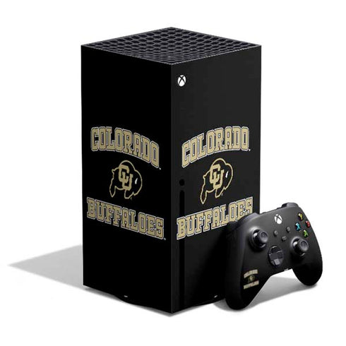 University of Colorado CU Logo on Gold XBox Series X Digital Edition Bundle Skin