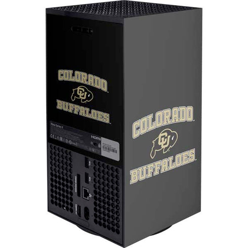 University of Colorado CU Logo on Gold XBox Series X Digital Edition Console Skin