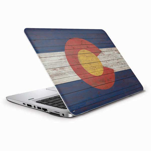 Colorado Flag Dark Wood HP Elitebook Skin