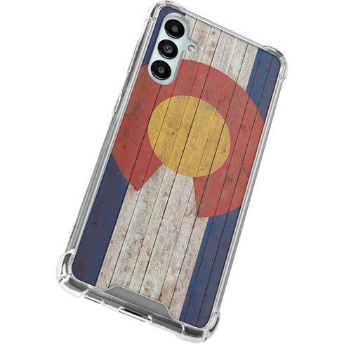 Colorado Flag Dark Wood Gabb Phone 4 Clear Case