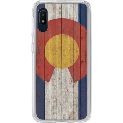 Colorado Flag Dark Wood Galaxy Cases