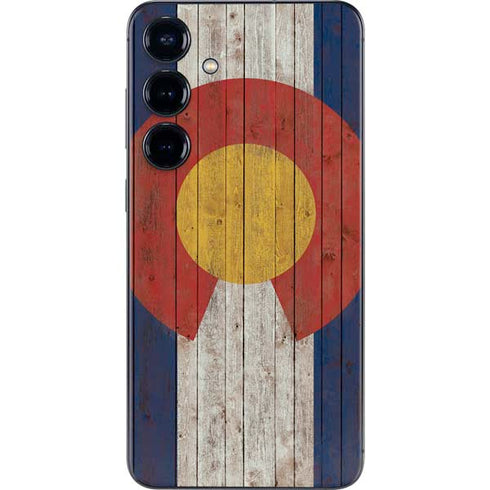 Colorado Flag Dark Wood Galaxy A16 5G Skin