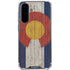 Colorado Flag Dark Wood Galaxy A36 5G Clear Case