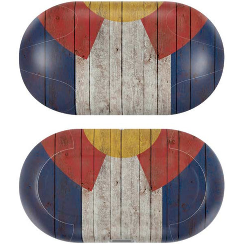 Colorado Flag Dark Wood Galaxy Buds Plus Skin