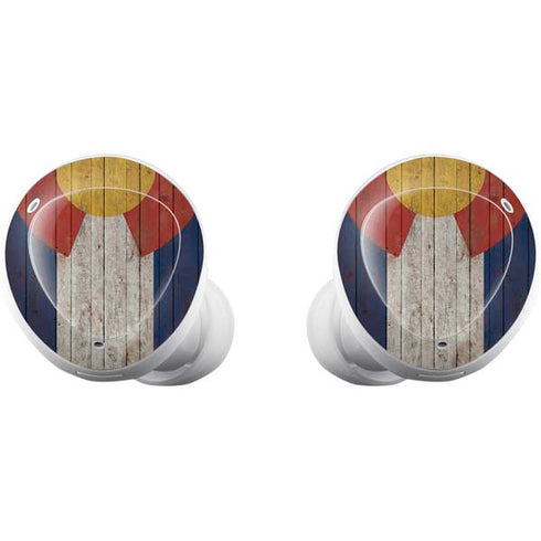 Colorado Flag Dark Wood Galaxy Buds Plus Skin