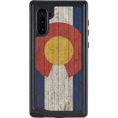 Colorado Flag Dark Wood Galaxy Cases