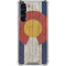 Colorado Flag Dark Wood Galaxy S24 FE Clear Case
